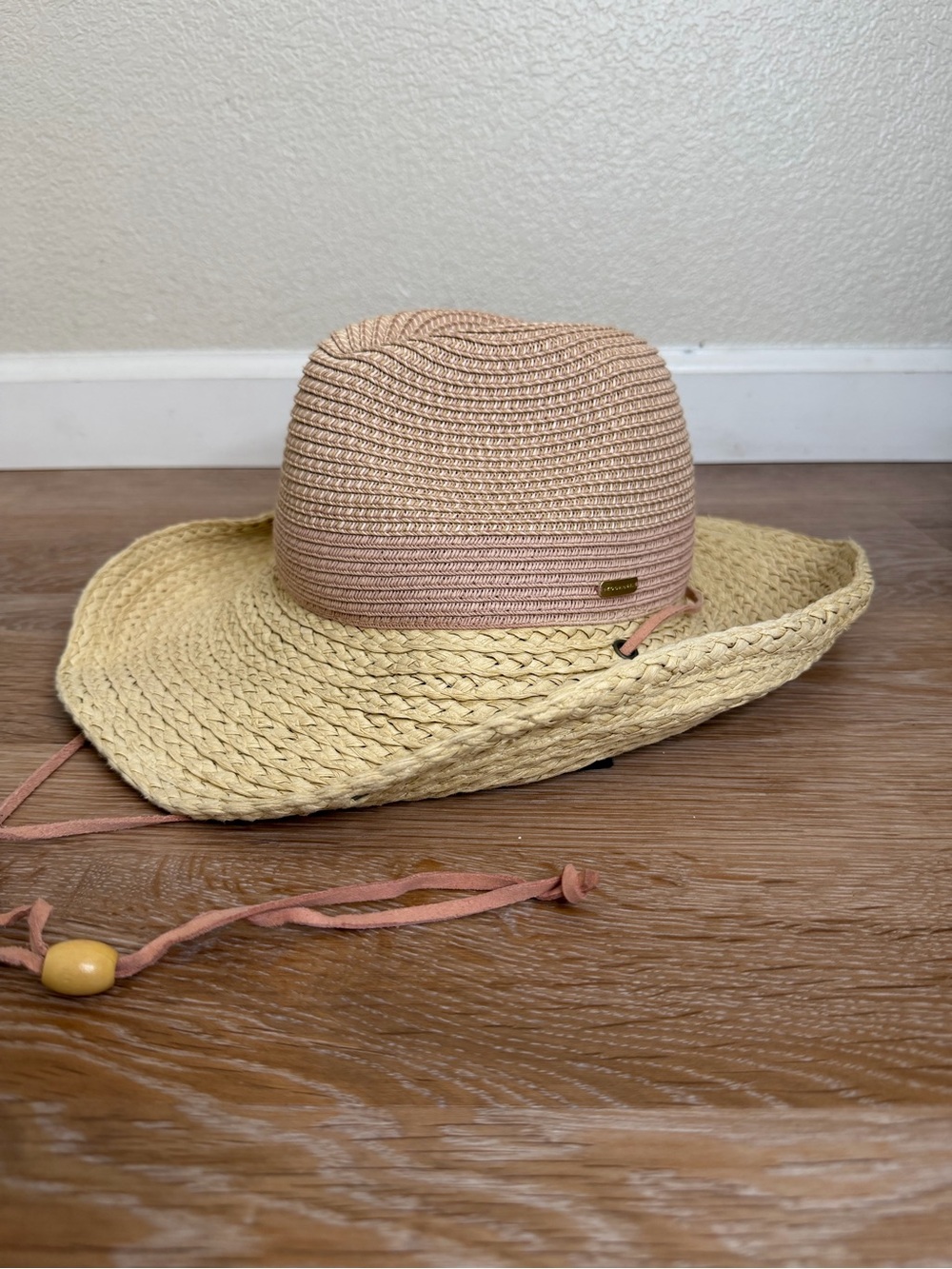 Kooringal Wired Wide Brim Two-Tone 100% Paper Braid Sun Hat, Size 58CM - OSFM